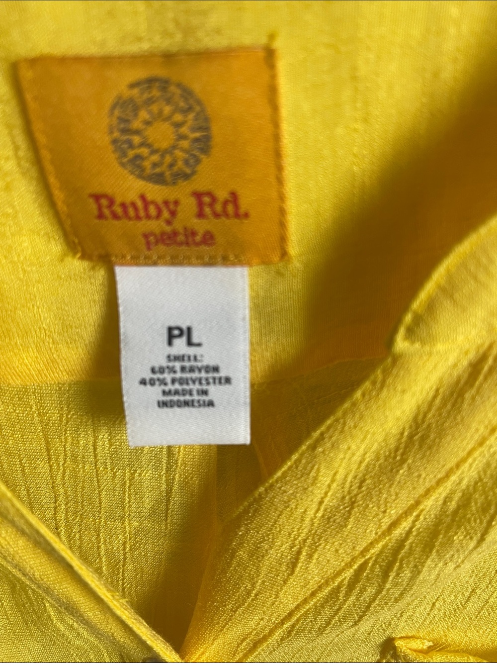 Ruby Rd. Yellow Tie-Front Lightweight Button-Down Top - Picture 2 of 9